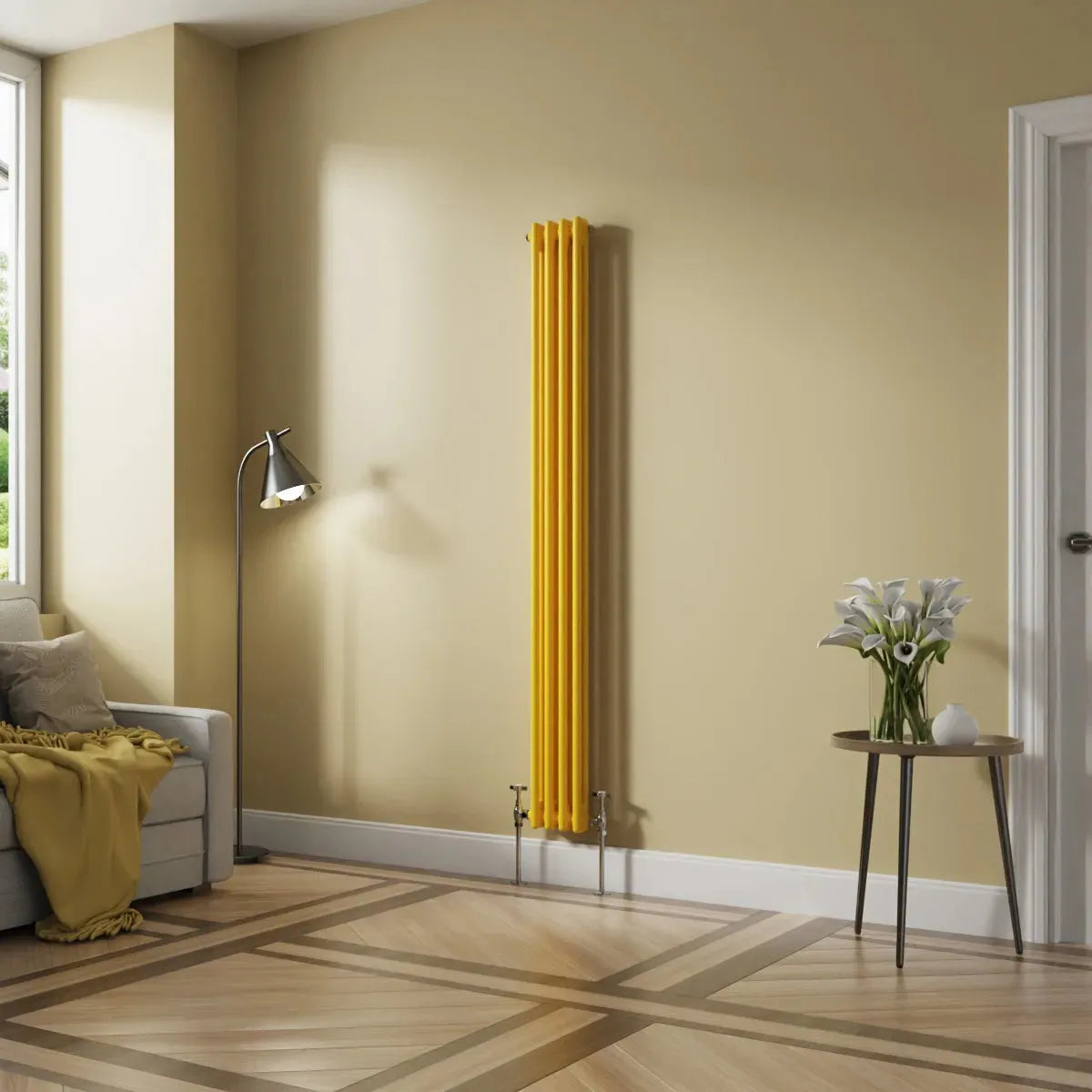 Ferentino - Traditional vertical column radiator zinc yellow