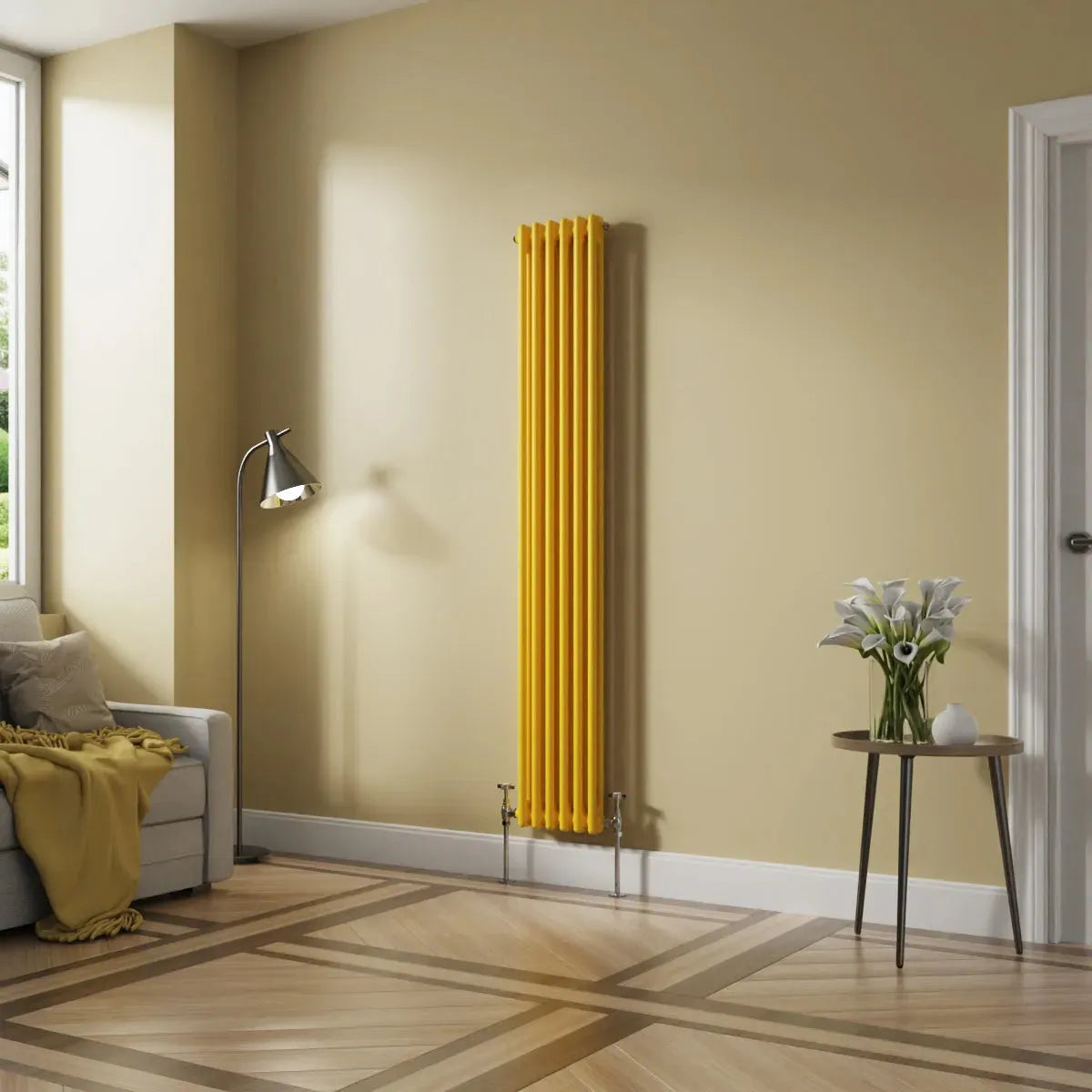 Ferentino - Traditional vertical column radiator zinc yellow