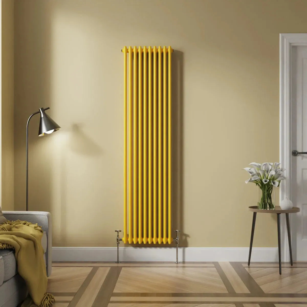 Ferentino - Traditional vertical column radiator zinc yellow