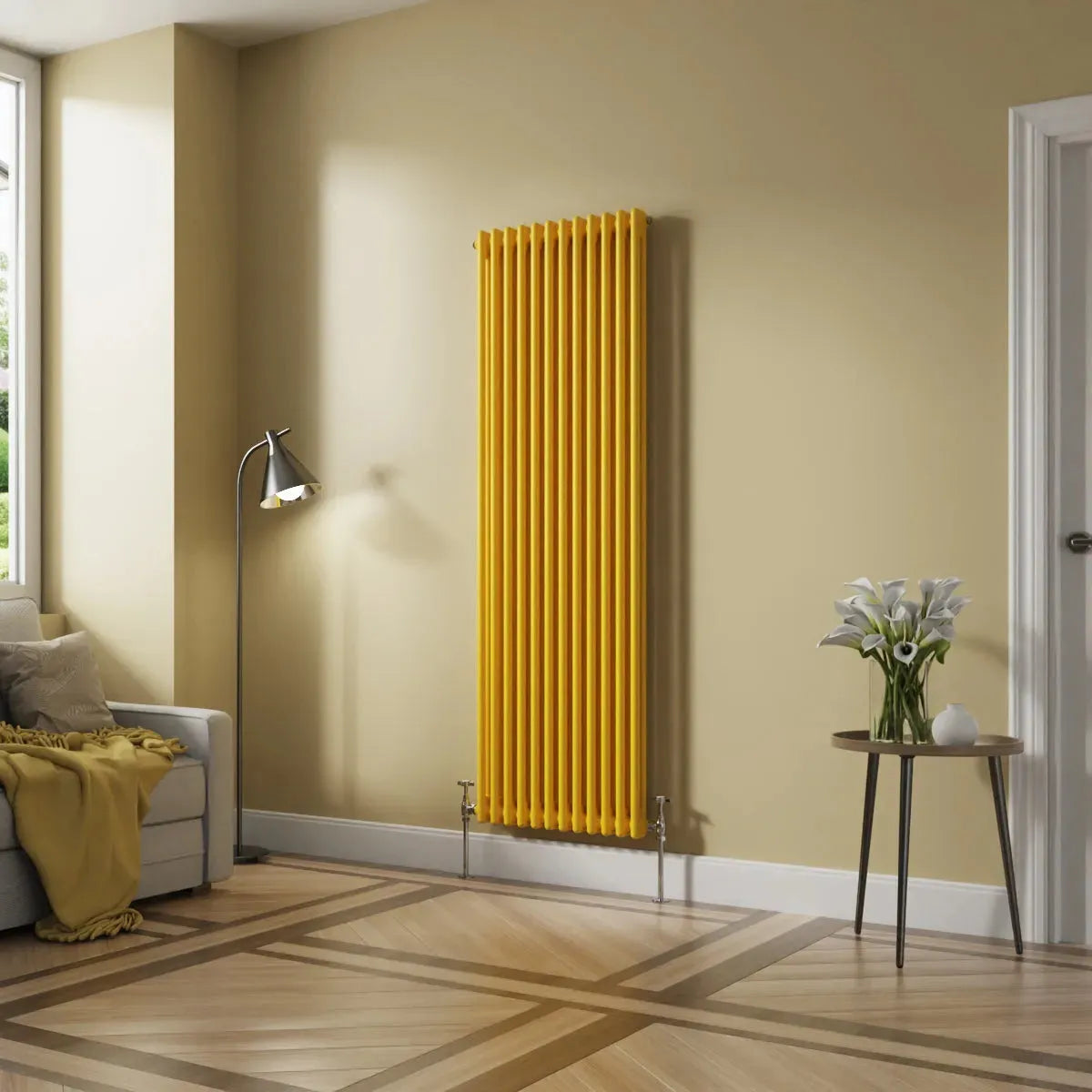 Ferentino - Traditional vertical column radiator zinc yellow