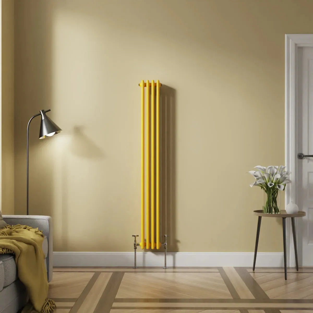 Ferentino - Traditional vertical column radiator zinc yellow