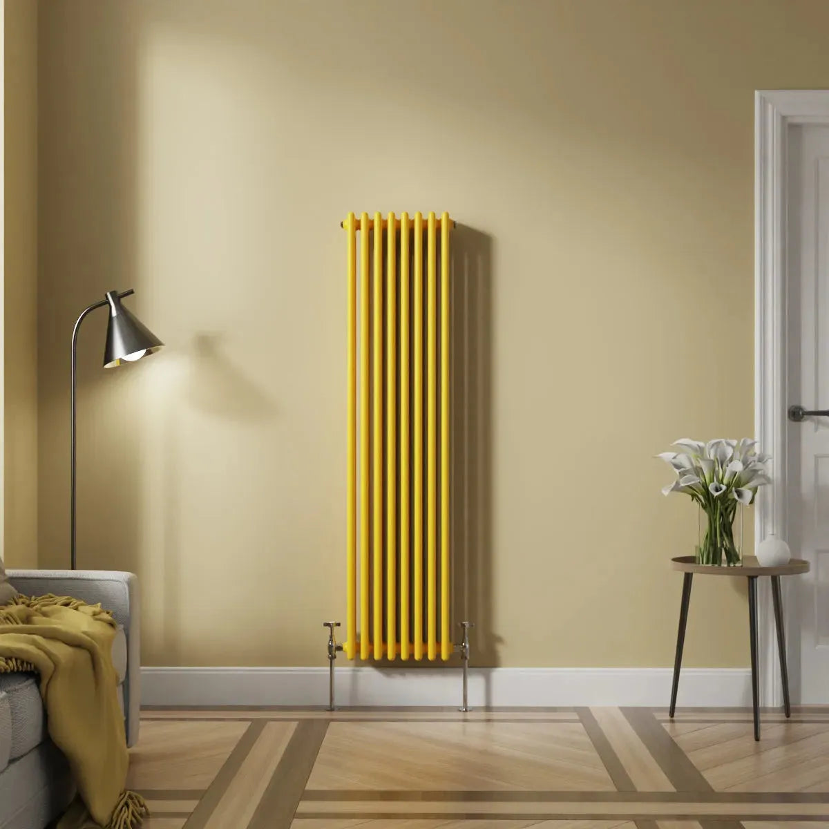 Ferentino - Traditional vertical column radiator zinc yellow