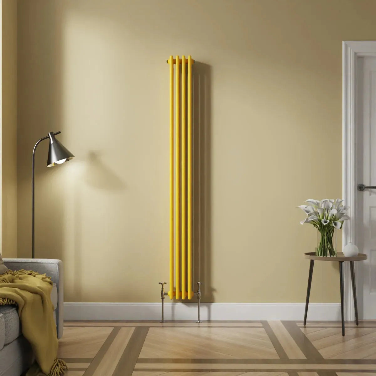 Ferentino - Traditional vertical column radiator zinc yellow