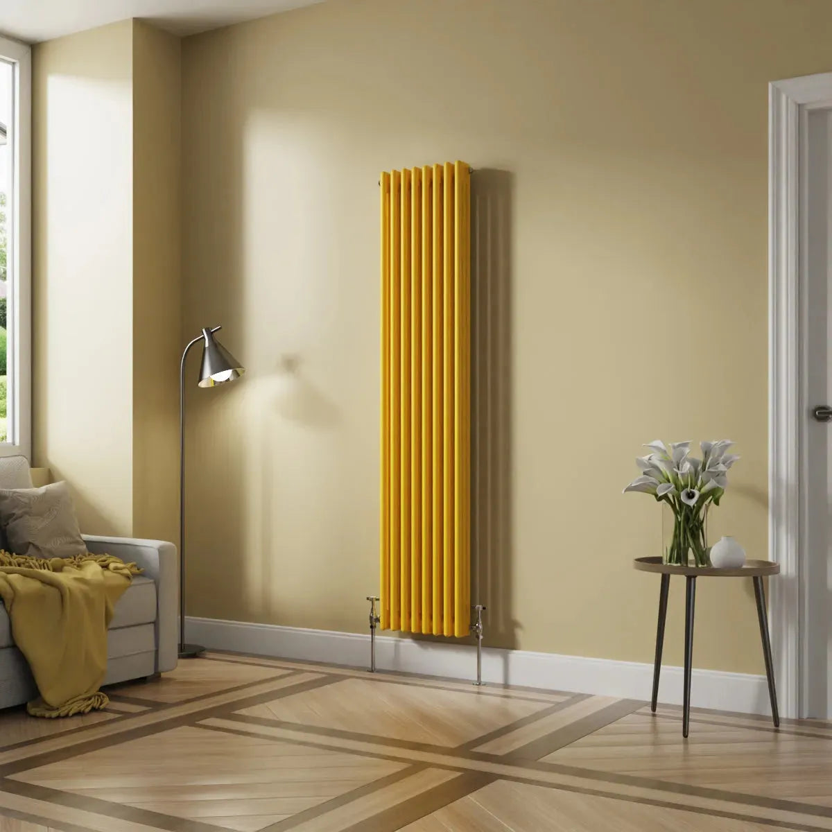 Ferentino - Traditional vertical column radiator zinc yellow