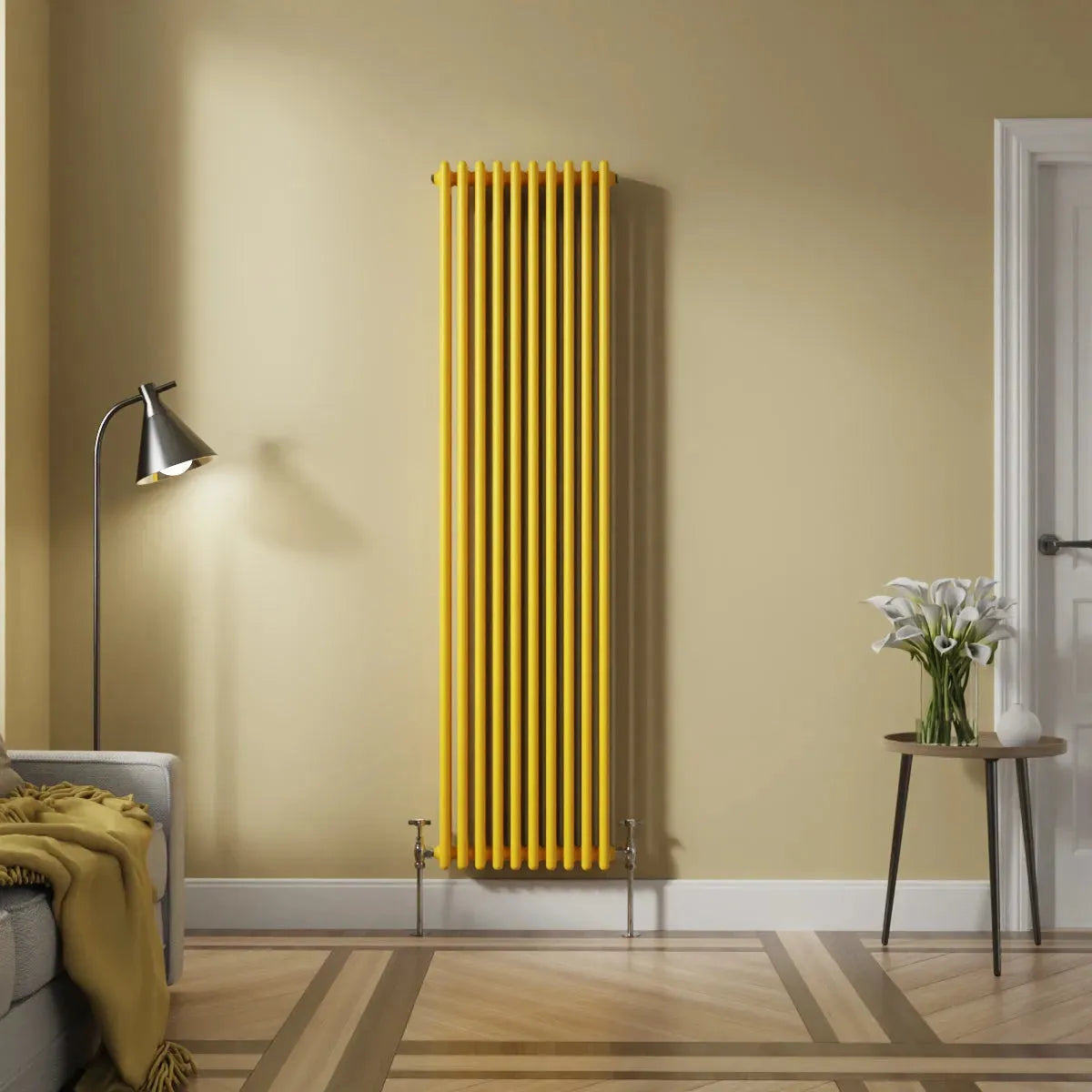 Ferentino - Traditional vertical column radiator zinc yellow