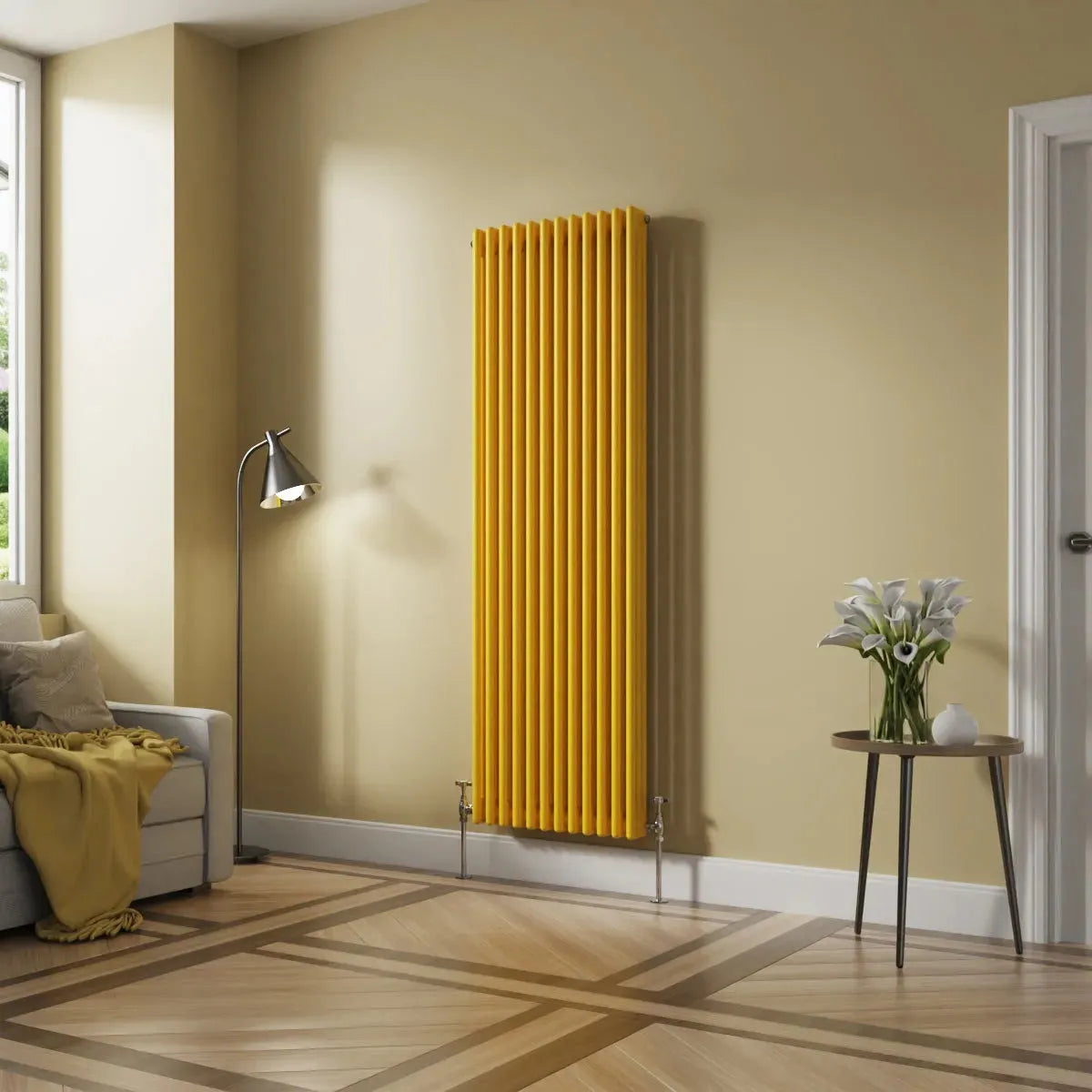 Ferentino - Traditional vertical column radiator zinc yellow