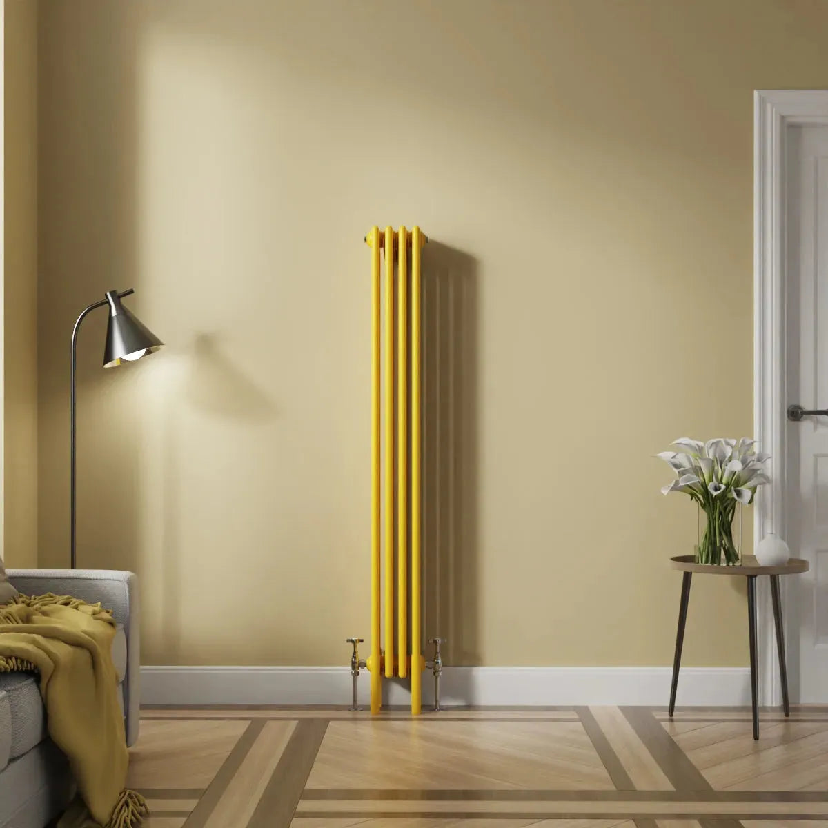 Ferentino - Traditional vertical column radiator zinc yellow