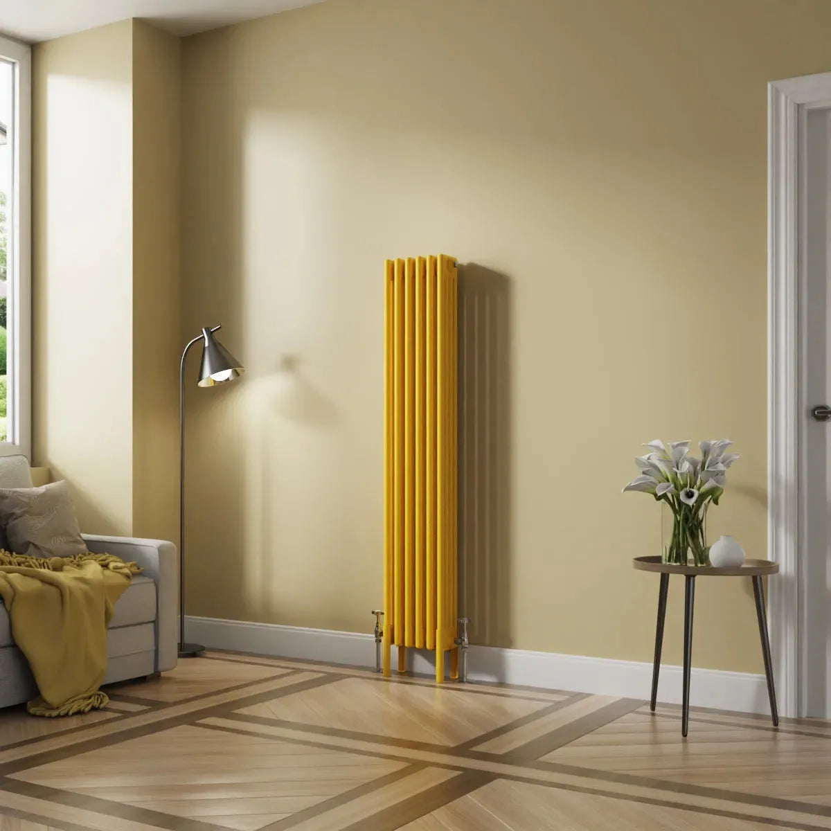 Ferentino - Traditional vertical column radiator zinc yellow