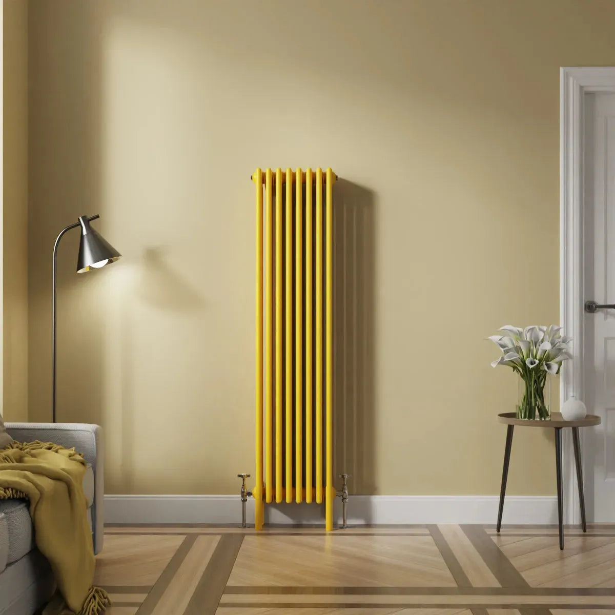 Ferentino - Traditional vertical column radiator zinc yellow