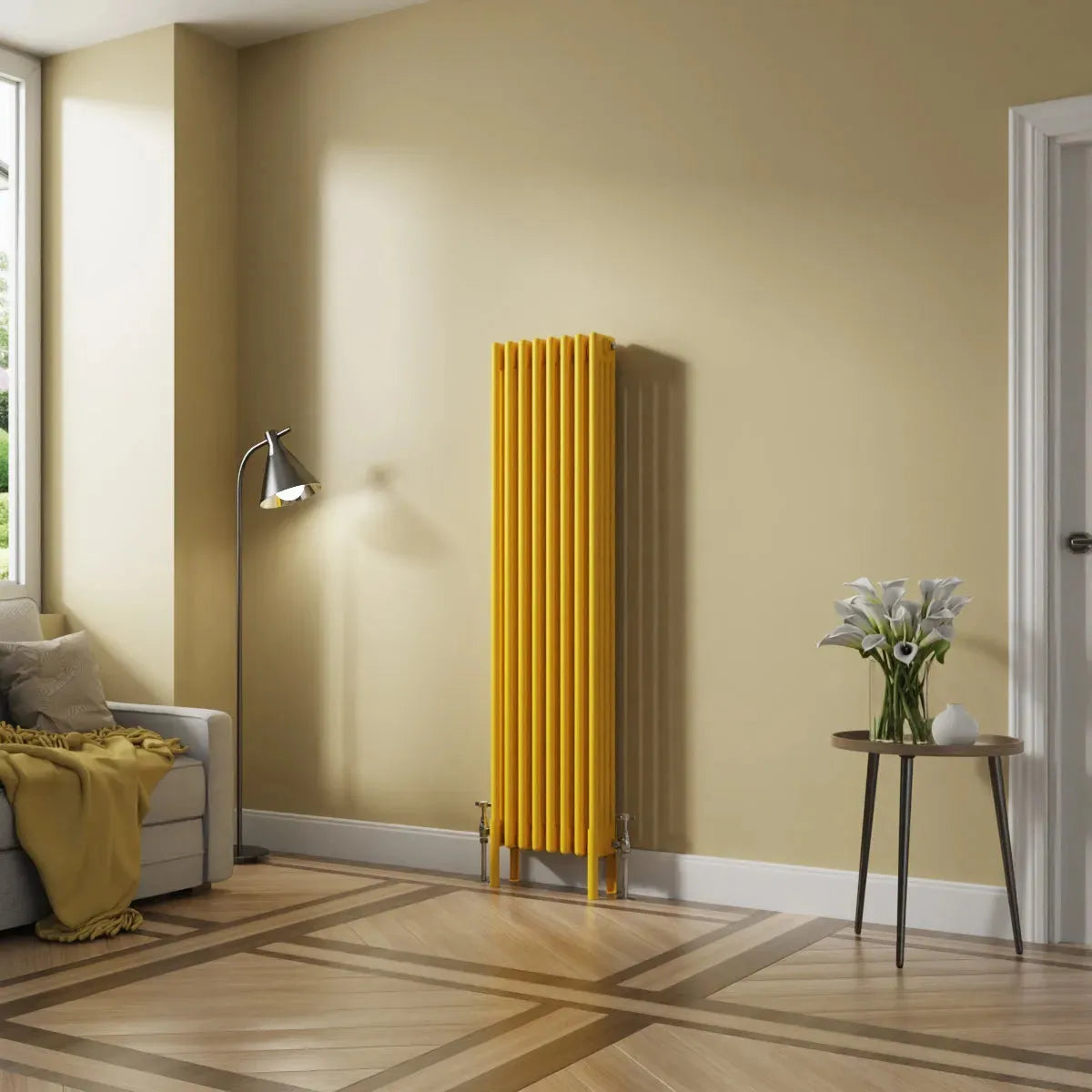 Ferentino - Traditional vertical column radiator zinc yellow