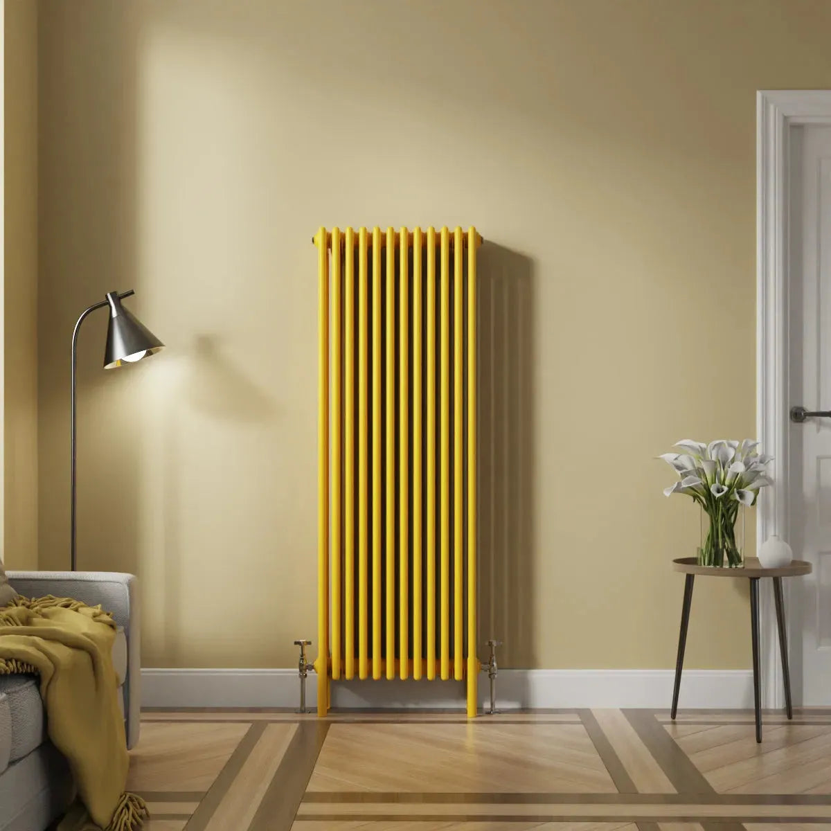 Ferentino - Traditional vertical column radiator zinc yellow