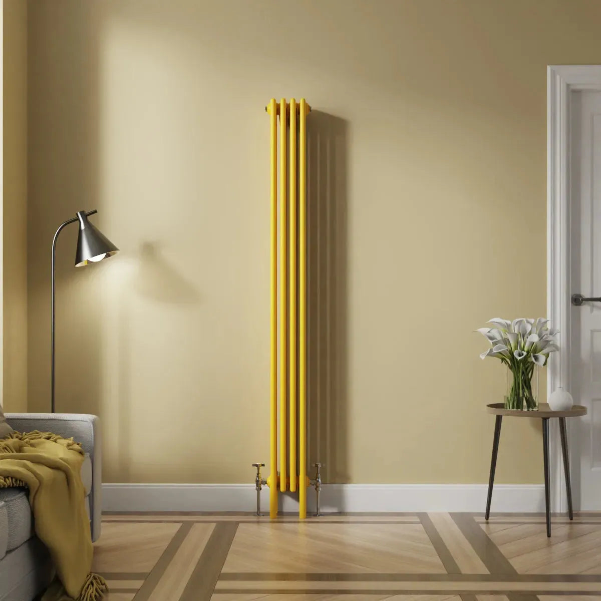 Ferentino - Traditional vertical column radiator zinc yellow