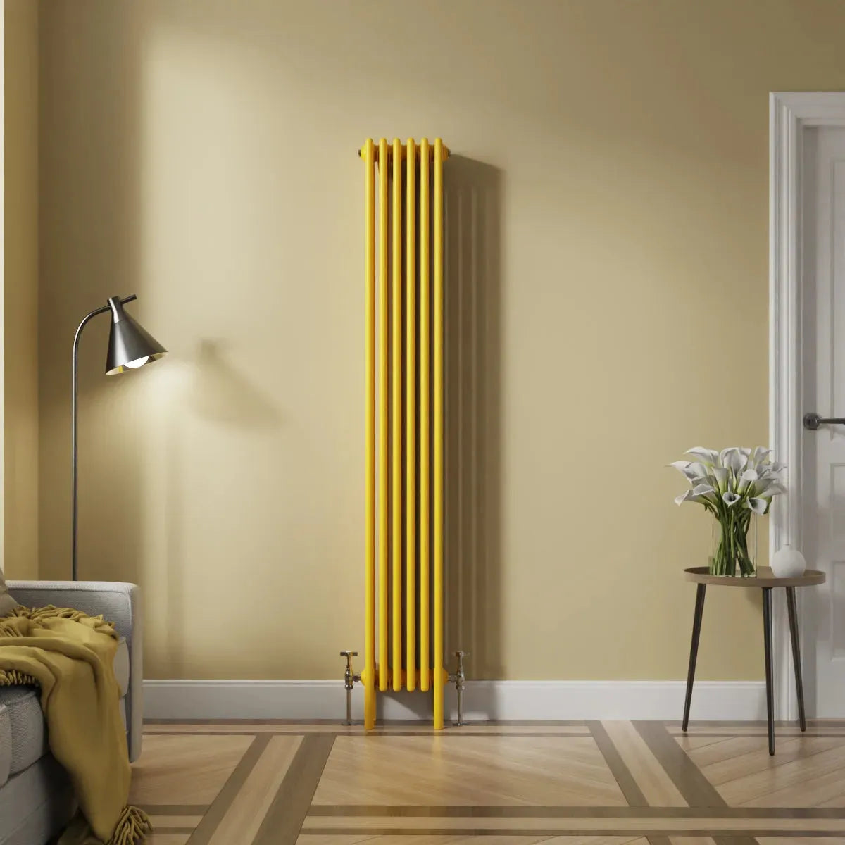 Ferentino - Traditional vertical column radiator zinc yellow