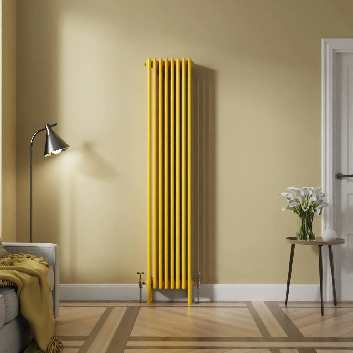 Ferentino - Traditional vertical column radiator zinc yellow