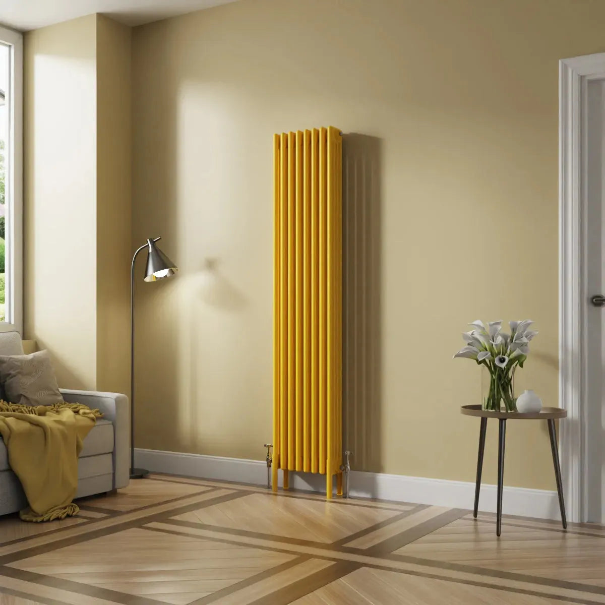 Ferentino - Traditional vertical column radiator zinc yellow