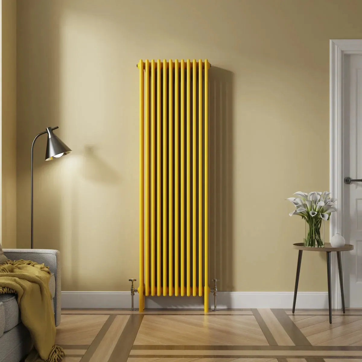 Ferentino - Traditional vertical column radiator zinc yellow