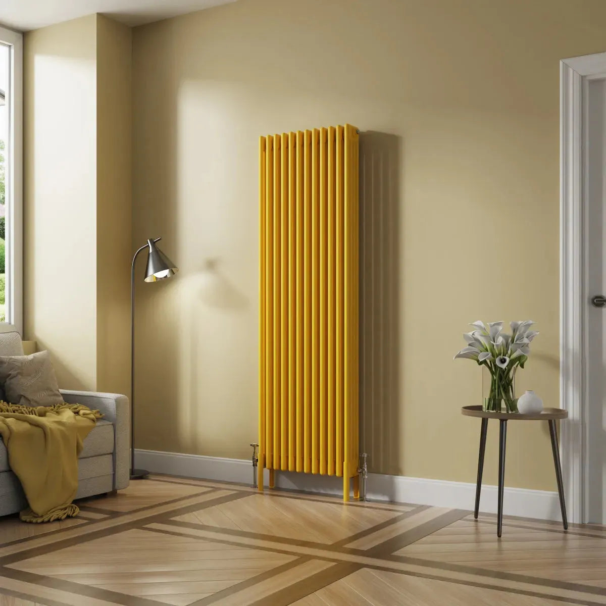 Ferentino - Traditional vertical column radiator zinc yellow