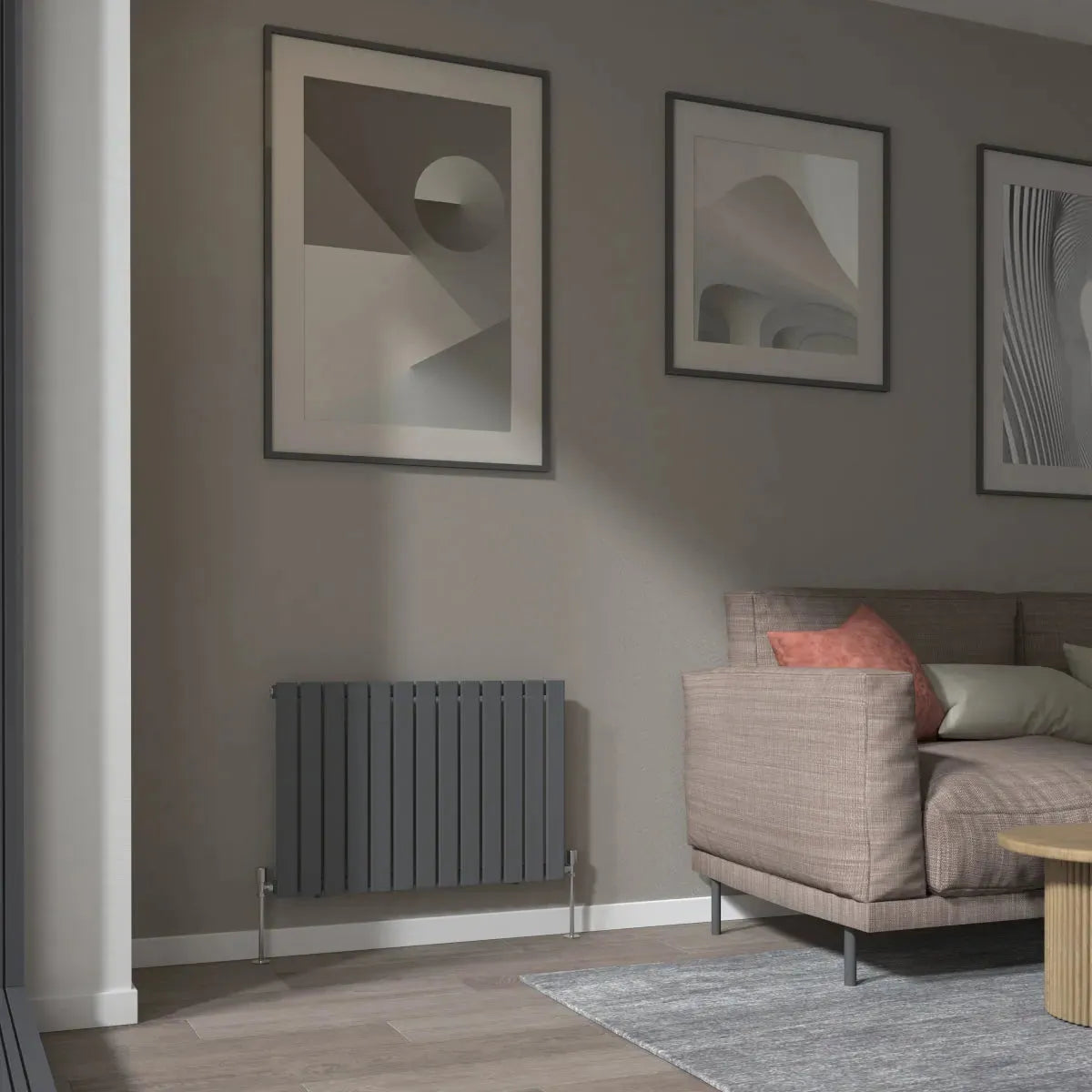 San Remo - Modern horizontal flat panel radiator anthracite