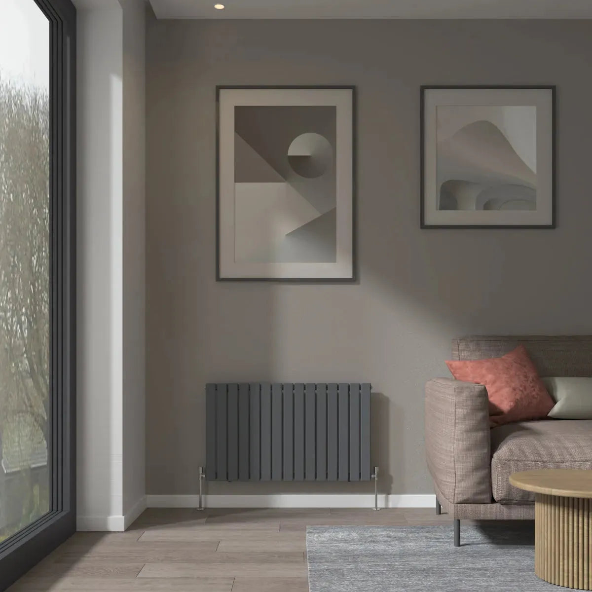 San Remo - Modern horizontal flat panel radiator anthracite