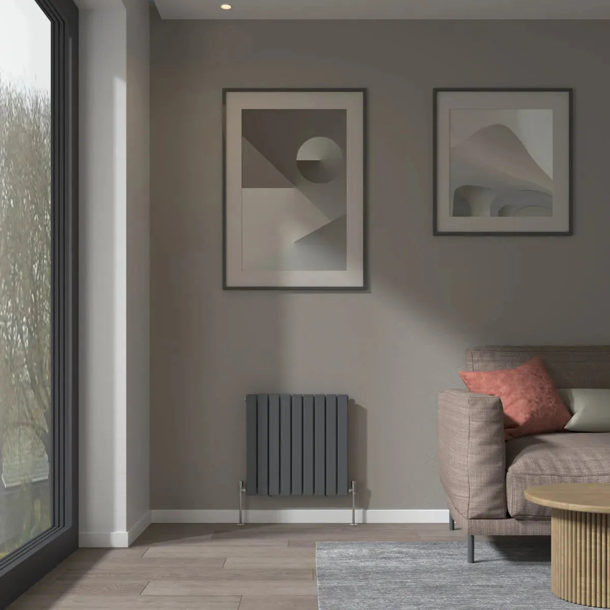 San Remo - Modern horizontal flat panel radiator anthracite