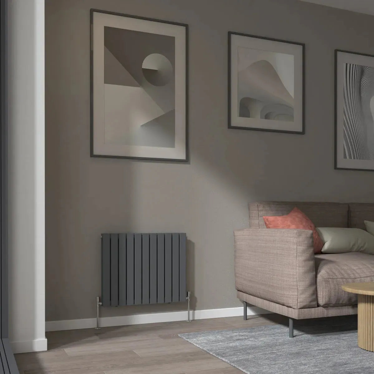 San Remo - Modern horizontal flat panel radiator anthracite