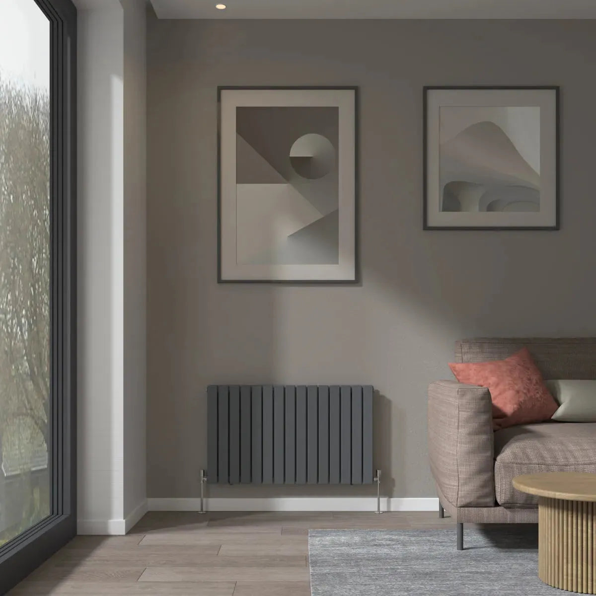 San Remo - Modern horizontal flat panel radiator anthracite