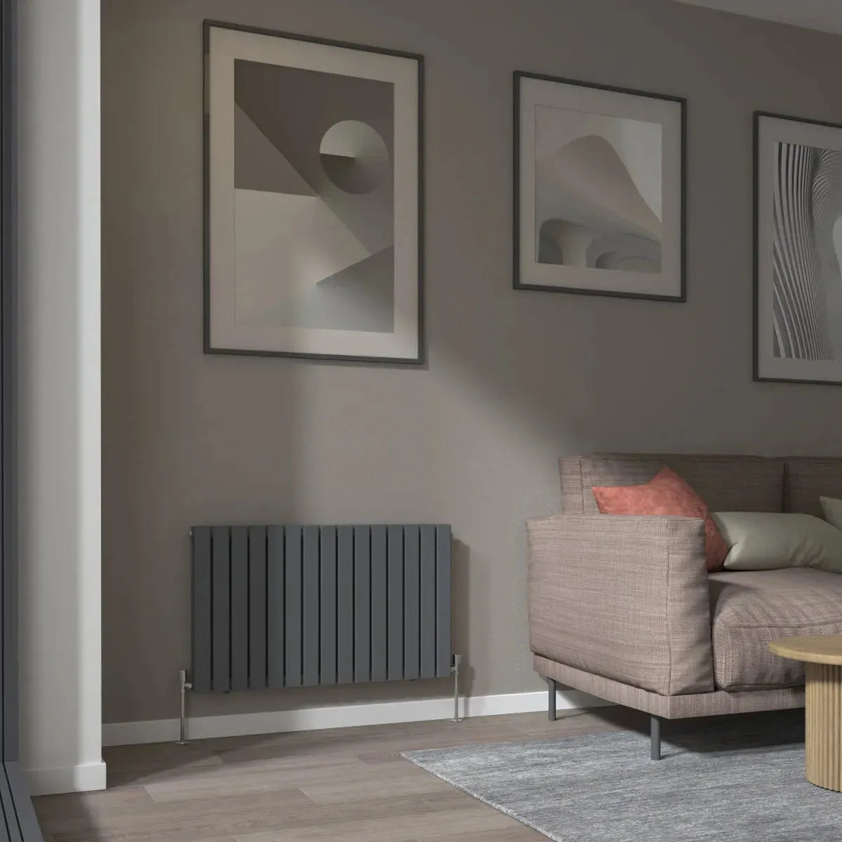 San Remo - Modern horizontal flat panel radiator anthracite