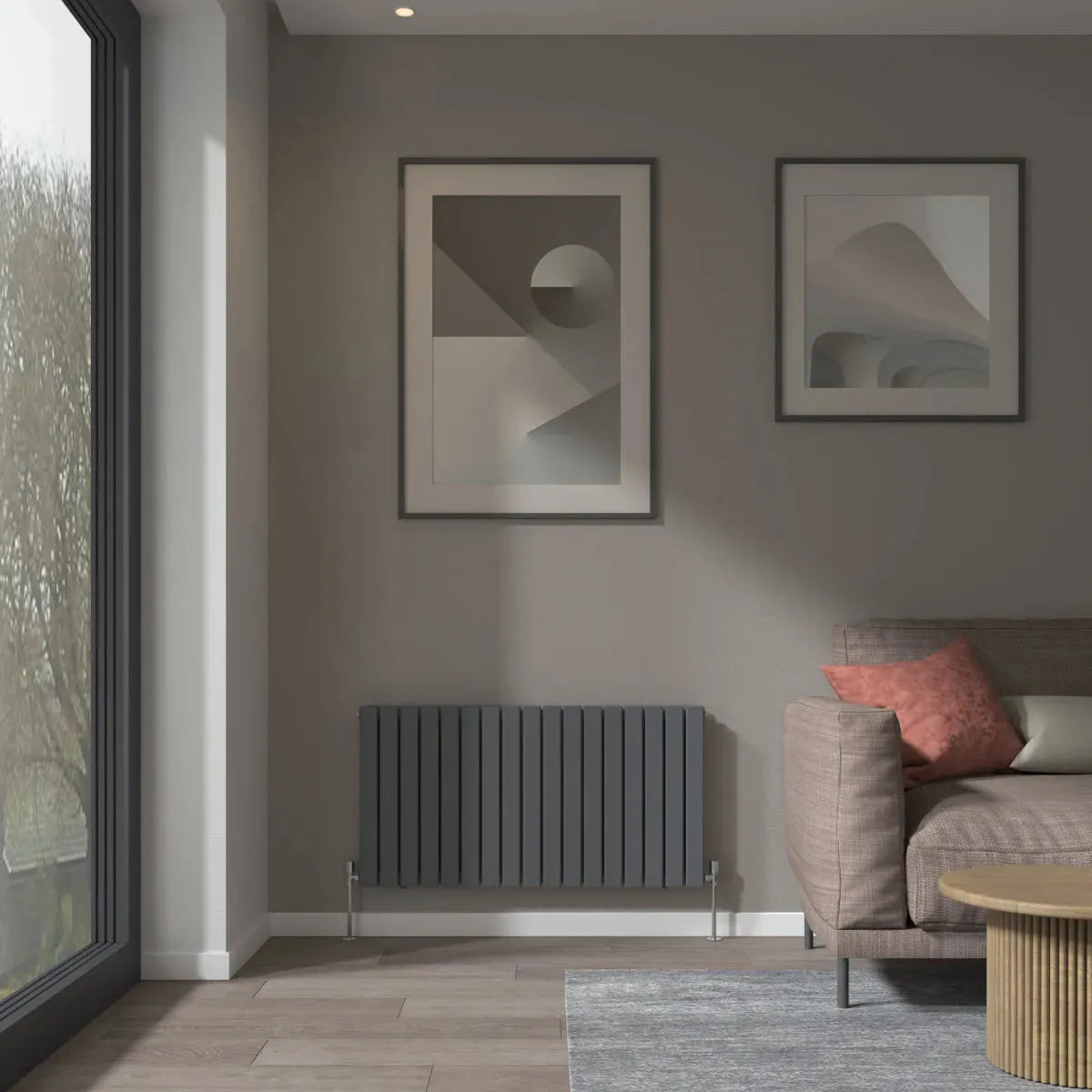 San Remo - Modern horizontal flat panel radiator anthracite