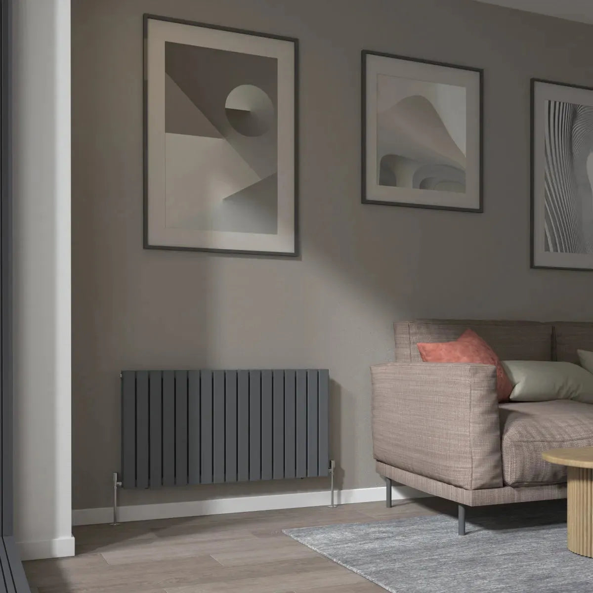 San Remo - Modern horizontal flat panel radiator anthracite