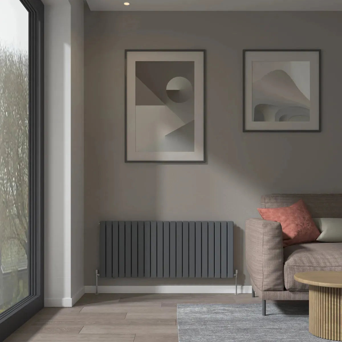 San Remo - Modern horizontal flat panel radiator anthracite