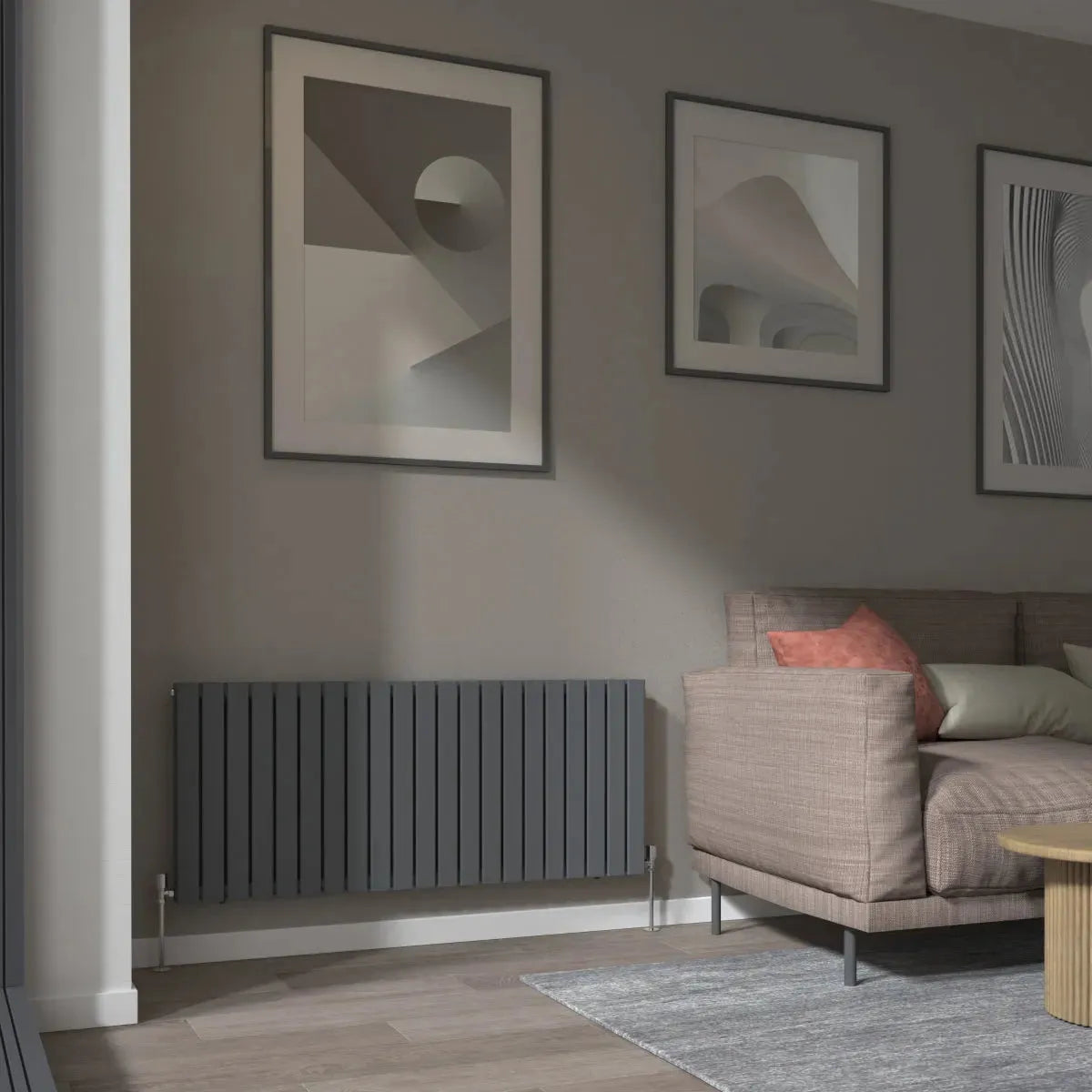 San Remo - Modern horizontal flat panel radiator anthracite