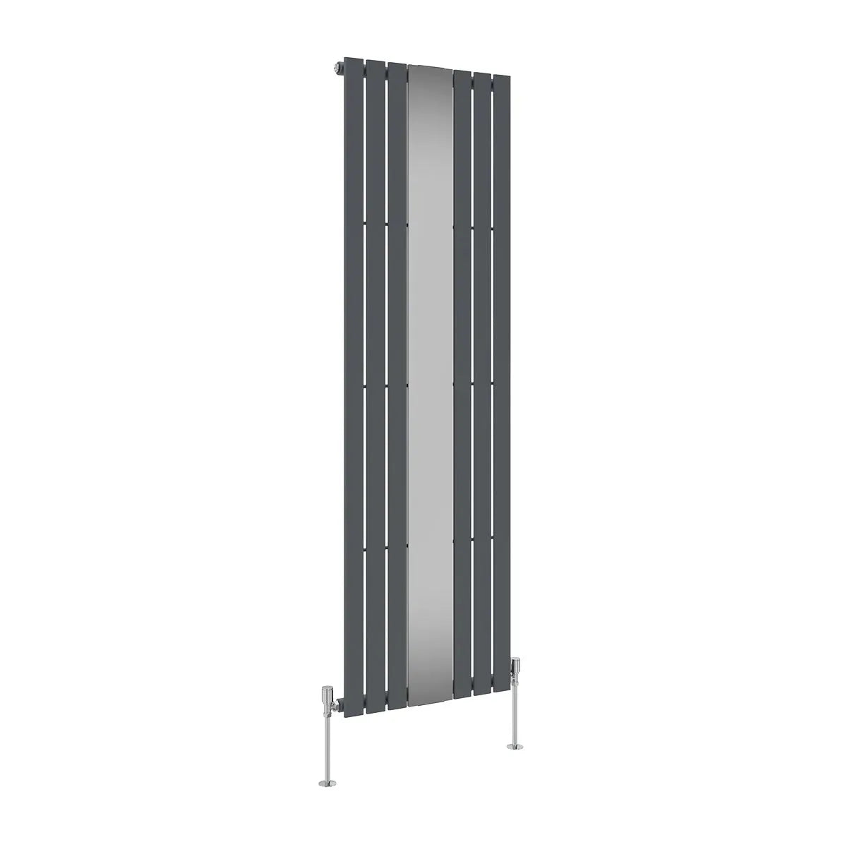 San Remo - Modern vertical flat panel mirror radiator anthracite