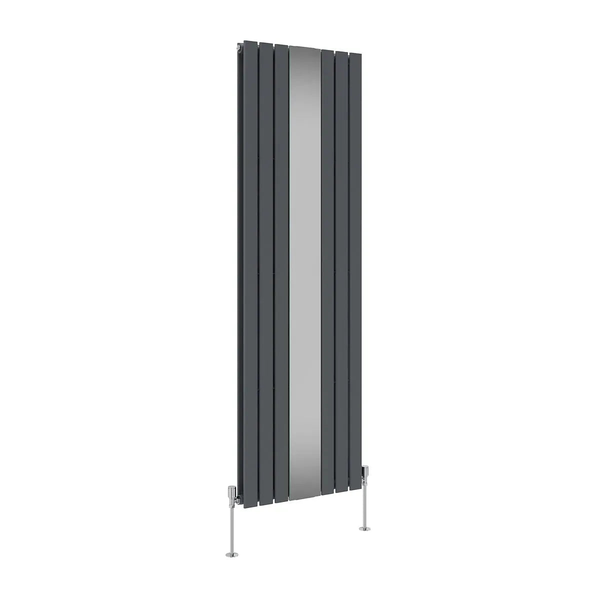 San Remo - Modern vertical flat panel mirror radiator anthracite