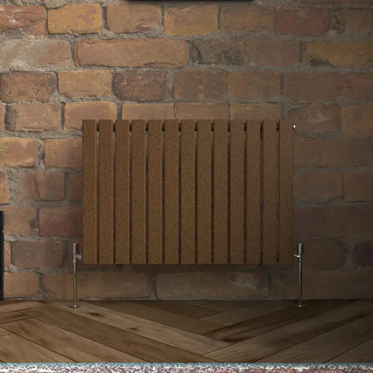 San Remo - Modern horizontal flat panel radiator blackened copper