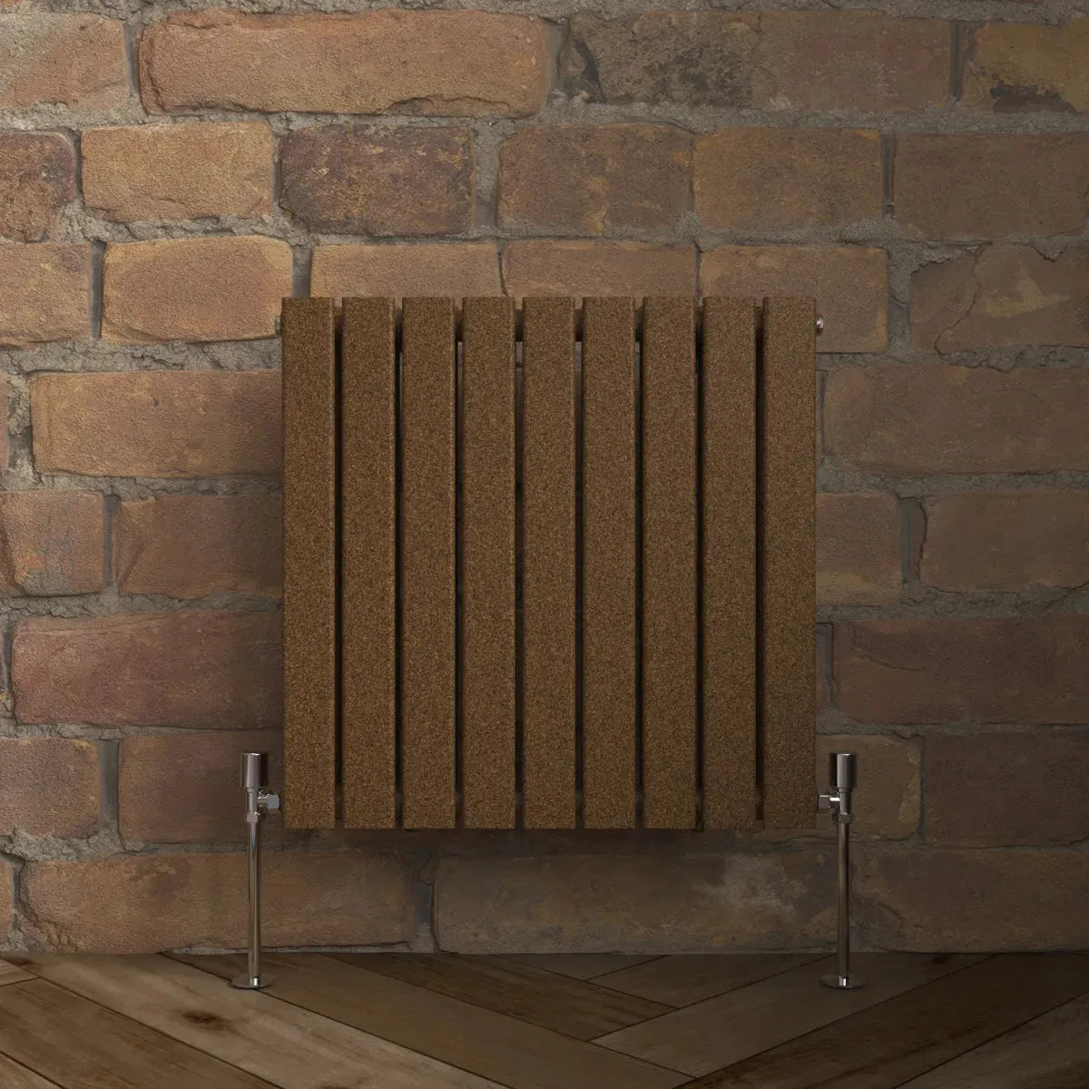 San Remo - Modern horizontal flat panel radiator blackened copper