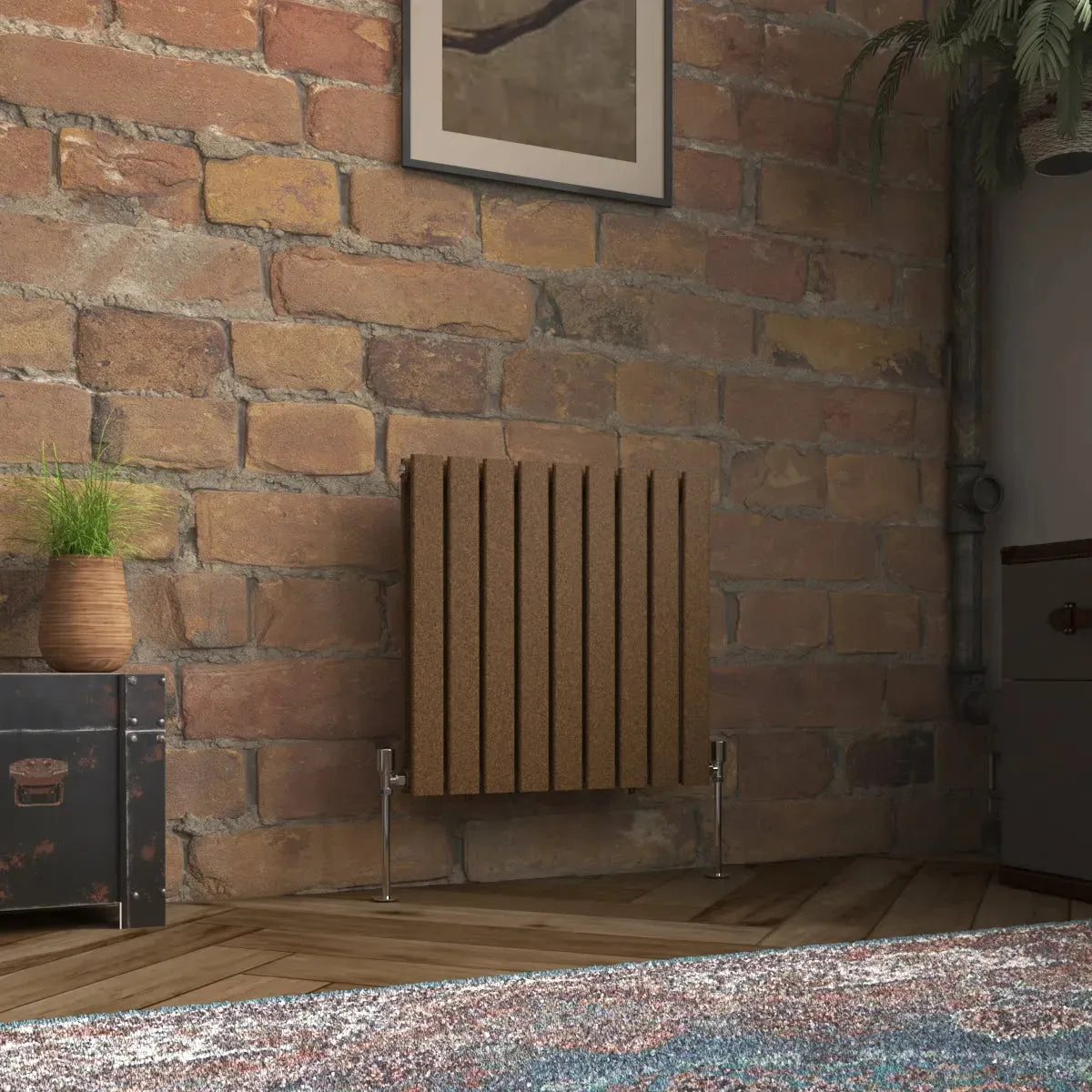 San Remo - Modern horizontal flat panel radiator blackened copper