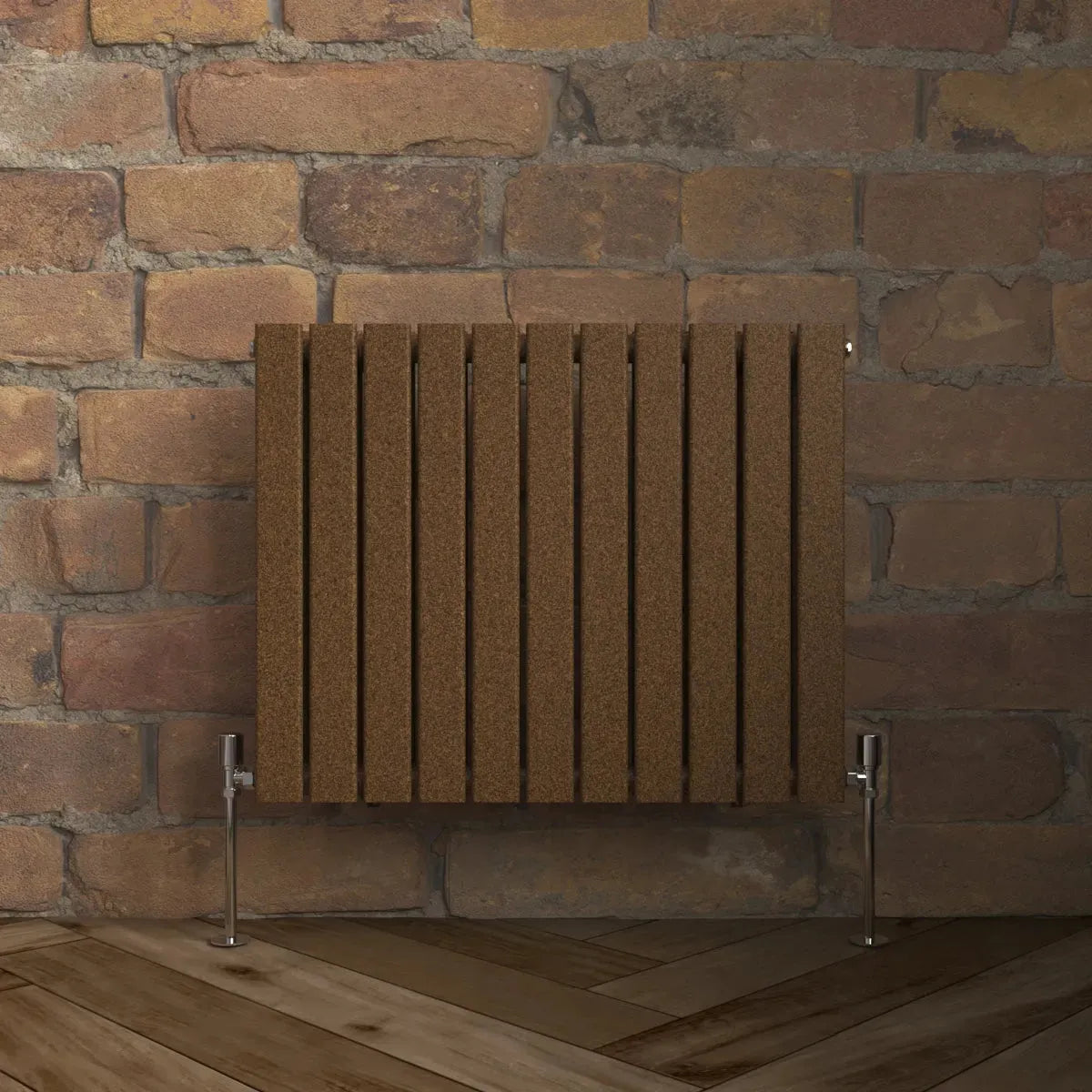 San Remo - Modern horizontal flat panel radiator blackened copper