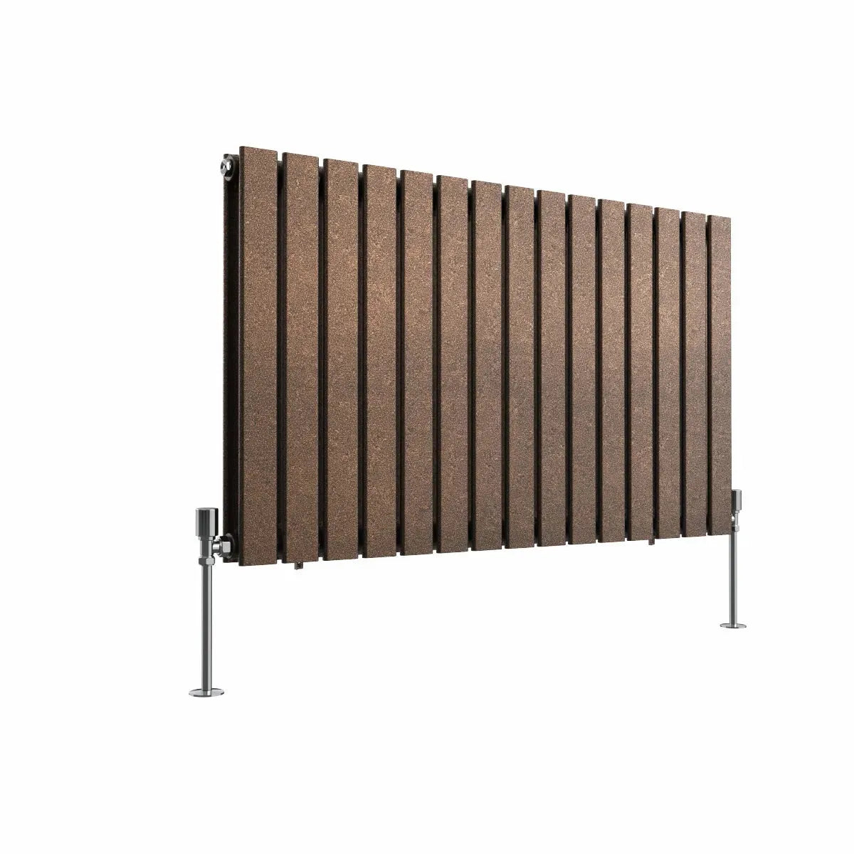 San Remo - Modern horizontal flat panel radiator blackened copper