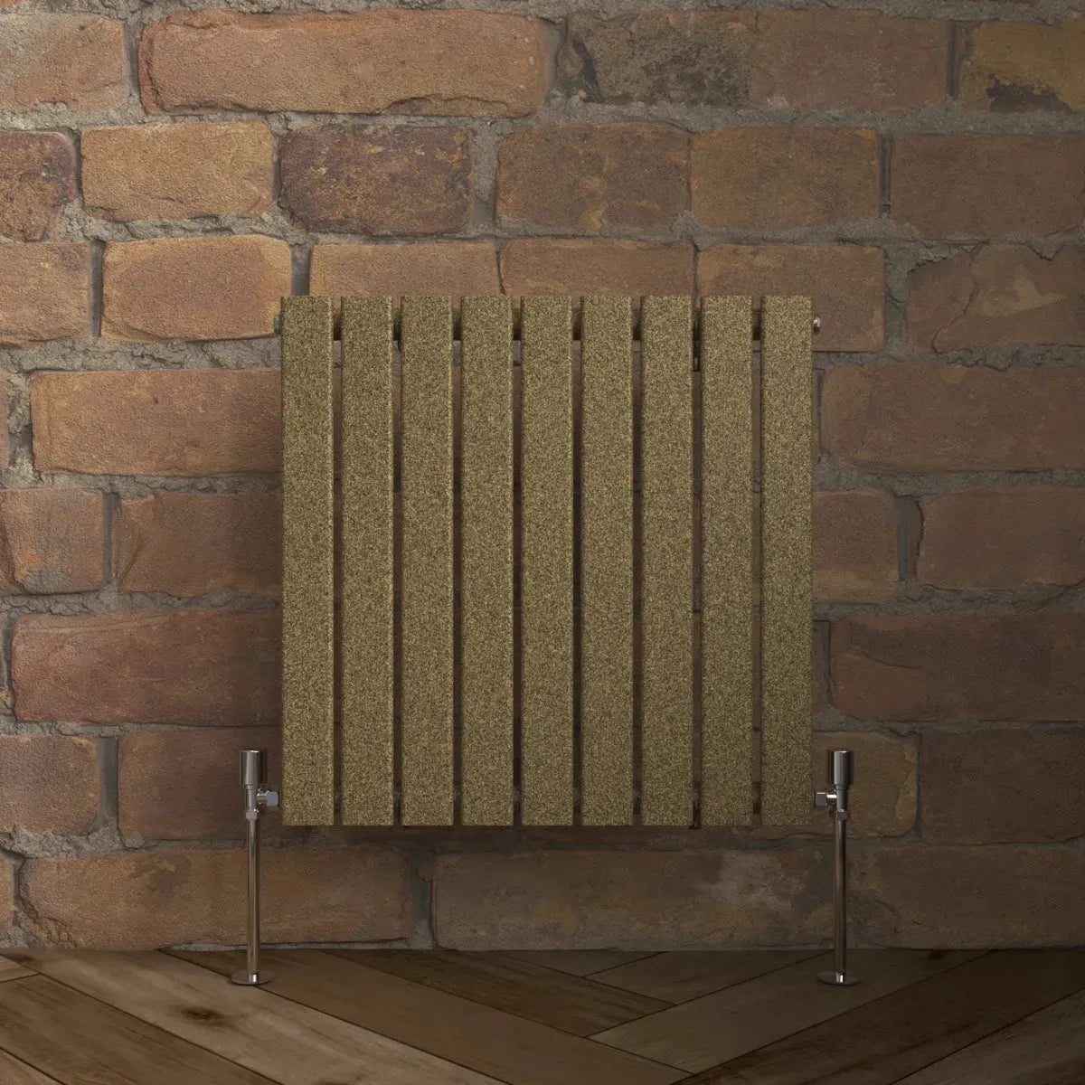 San Remo - Modern horizontal flat panel radiator blackened gold