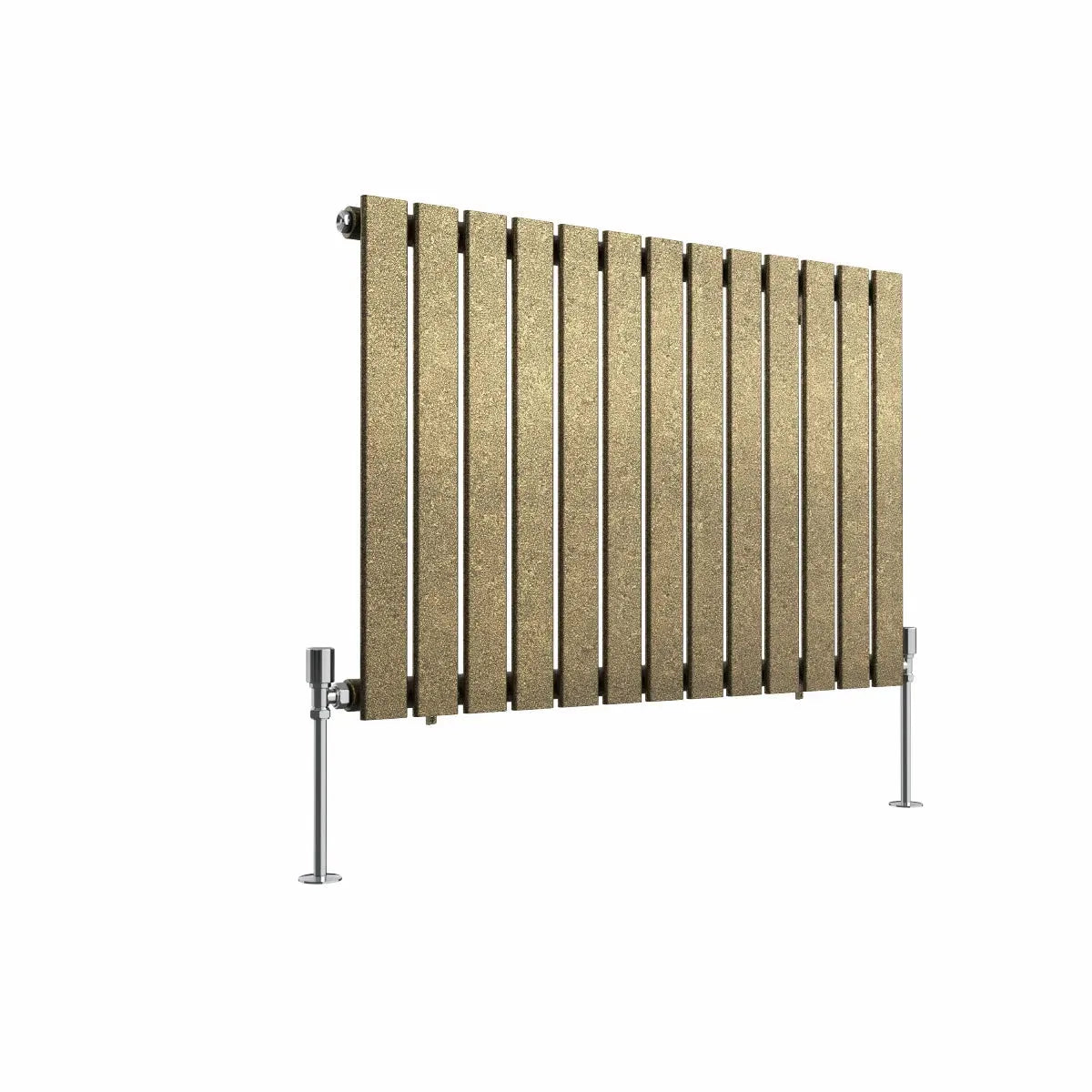 San Remo - Modern horizontal flat panel radiator blackened gold