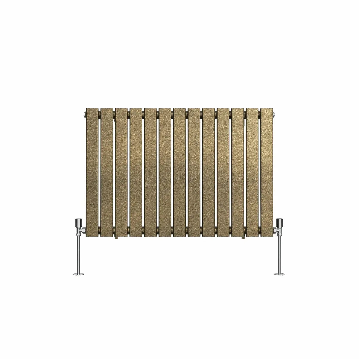 San Remo - Modern horizontal flat panel radiator blackened gold