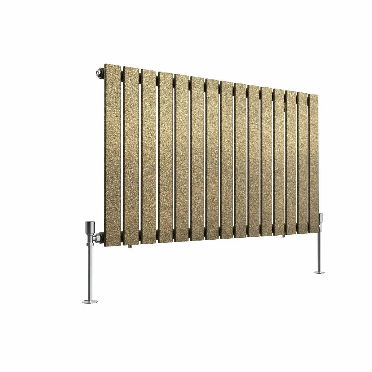 San Remo - Modern horizontal flat panel radiator blackened gold