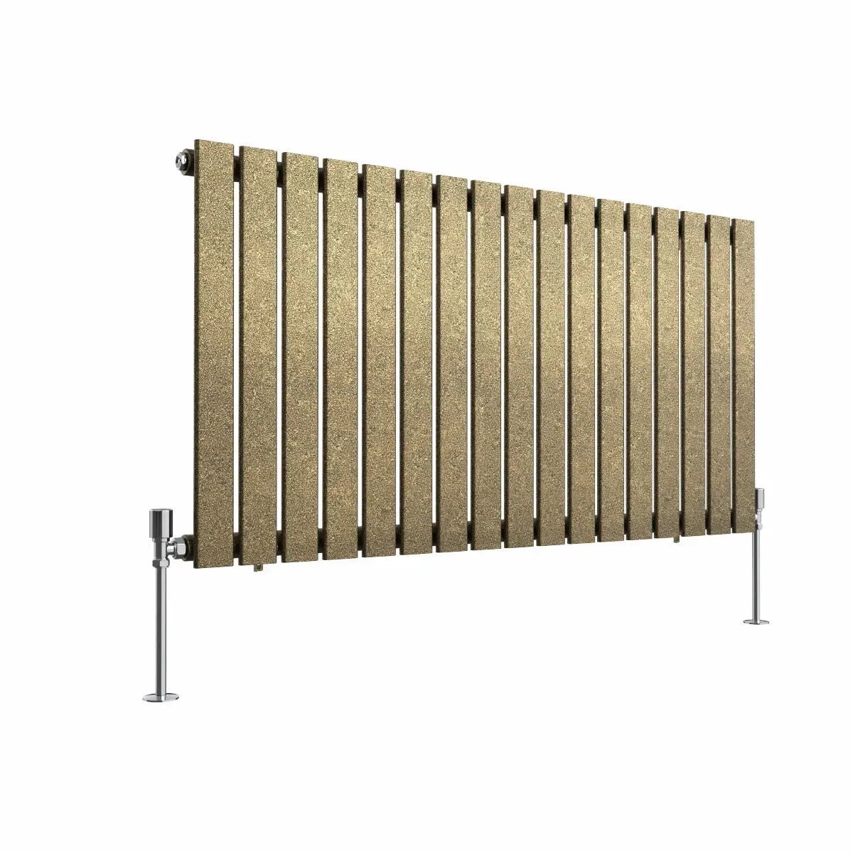 San Remo - Modern horizontal flat panel radiator blackened gold