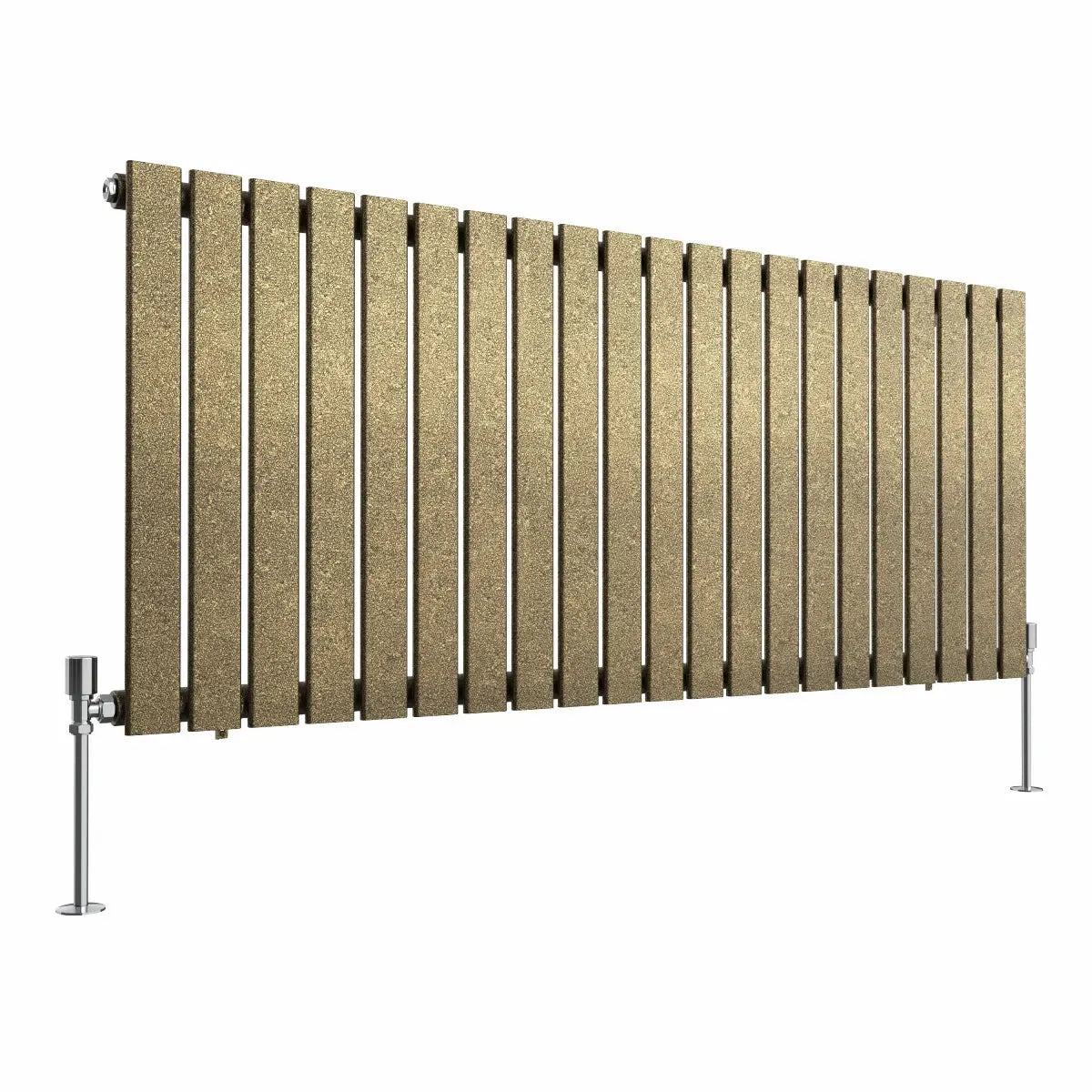 San Remo - Modern horizontal flat panel radiator blackened gold