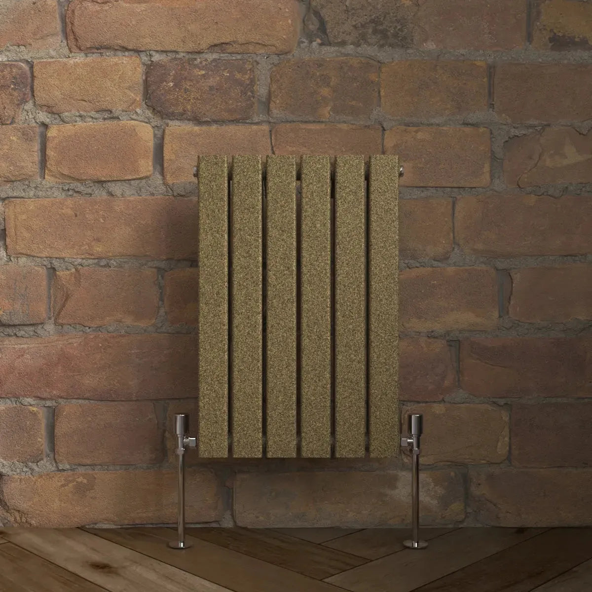 San Remo - Modern horizontal flat panel radiator blackened gold