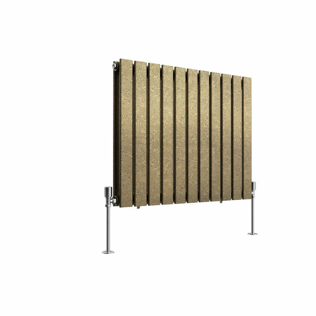 San Remo - Modern horizontal flat panel radiator blackened gold