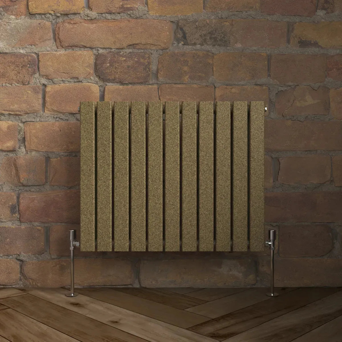 San Remo - Modern horizontal flat panel radiator blackened gold