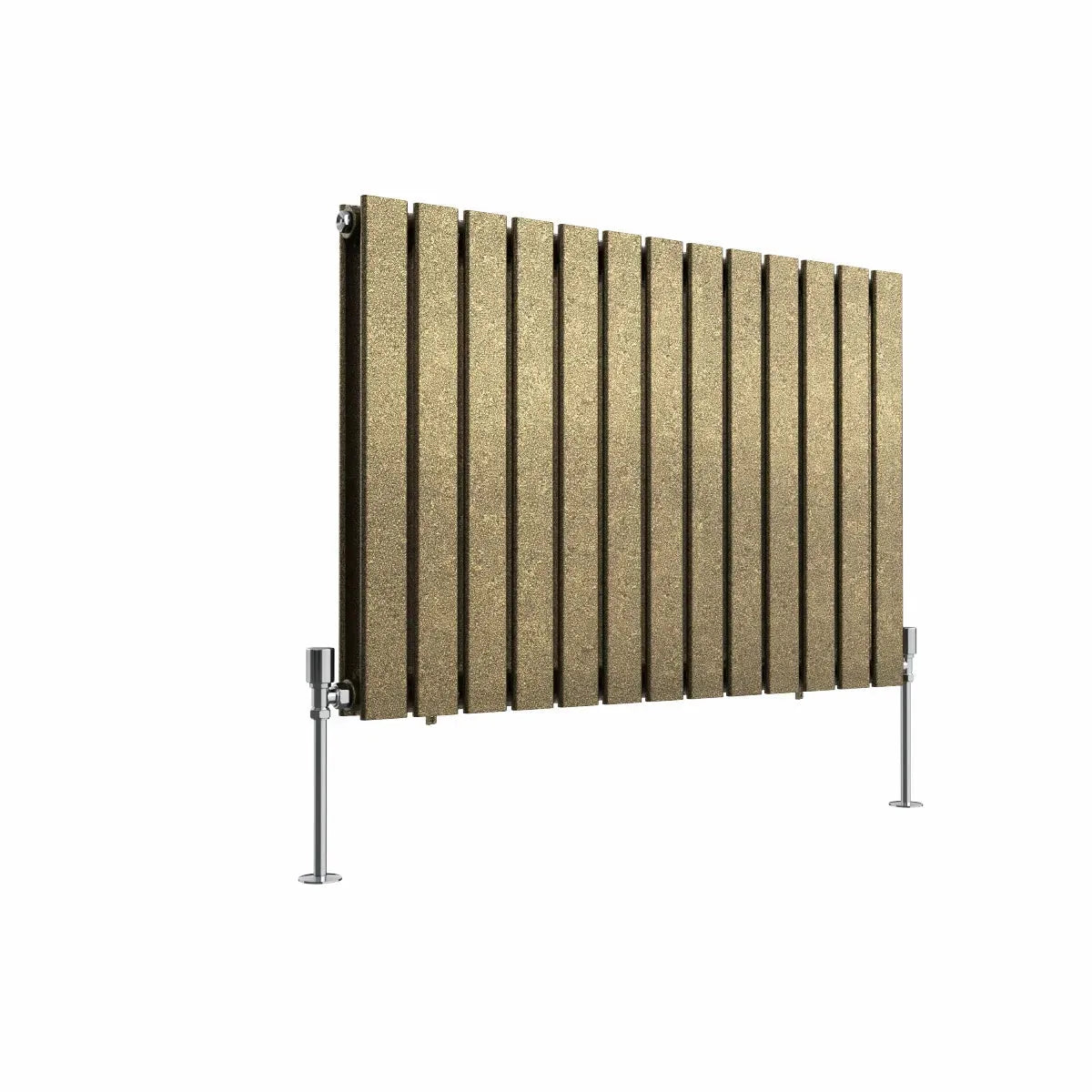 San Remo - Modern horizontal flat panel radiator blackened gold