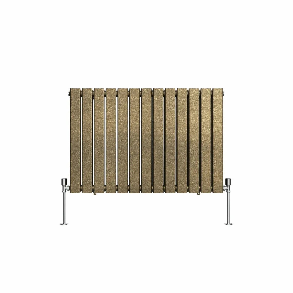 San Remo - Modern horizontal flat panel radiator blackened gold