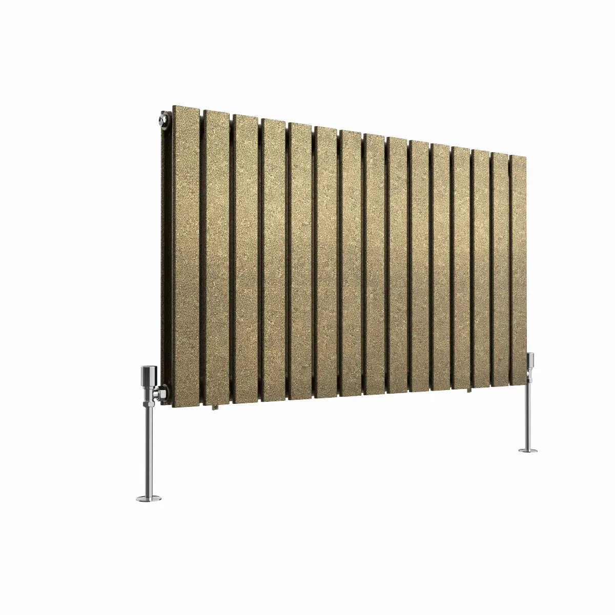 San Remo - Modern horizontal flat panel radiator blackened gold